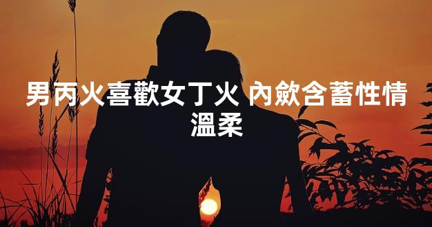 男丙火喜歡女丁火 內歛含蓄性情溫柔